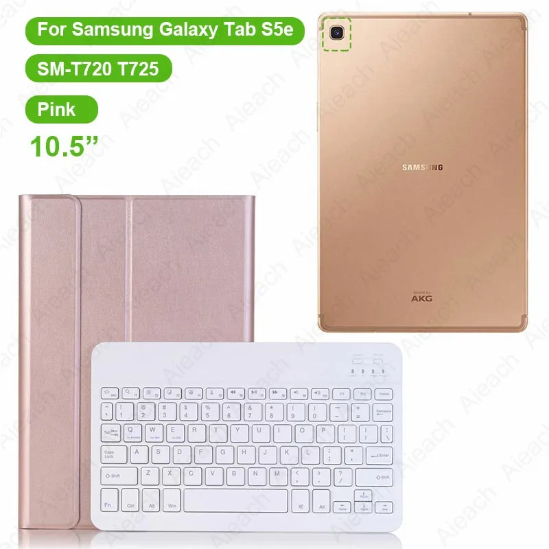 Samsung S5e Pink Чехол для samsung Galaxy A 10,1 8,0 A 10,5 чехол s Беспроводной Bluetooth клавиатура полное покрытие для samsung S5e S4 чехол - Цвет: Samsung S5e Pink
