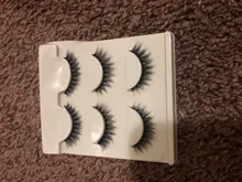 Pestañas postizas efecto 3D, extensión de pestañas de pelo largo de visón, efecto de belleza natural de 3 pares, N.º X11