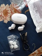 Lenovo-auriculares estéreo XT91 auriculares inalámbricos con Bluetooth para videojuegos, cascos TWS con reducción de ruido y micrófono, Control IA