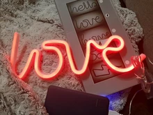 Sign-Lamp Battery-Box Nightlight Led-Neon-Lights Christmas Wedding Double-Powered Love-Shape