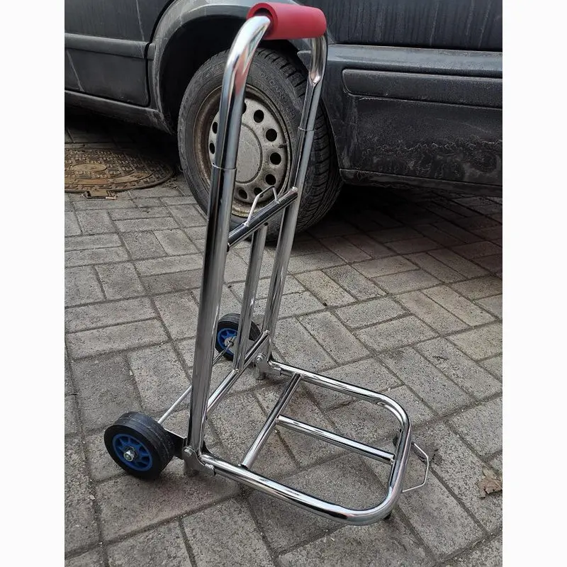 Portable Luggage Trailer Can Load 220LBS, Folding Shopping Cart Grocery Trolley Cargo Truck