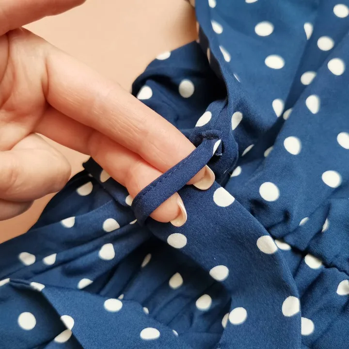 Robe Bohème Pois Bleue