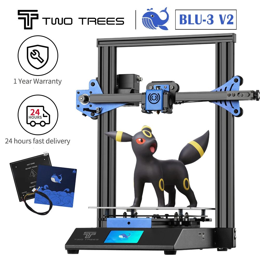 Twotrees Blu-3 3D Printer Auto Leveling Full Metal impresora Drucker Large Printing Size DIY Kit Mute Drive TMC2225 Prusa I3 | Компьютеры