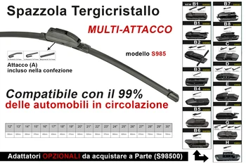

Wiper blade car universal S985 17 ''425mm Carall 16 attacks optional