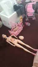 Cuna de combinación para madre e hijo de Barbies para mujeres embarazadas, silla colgante pequeña de 11,5 pulgadas, acceso de juguete de plástico, novedad de 2020