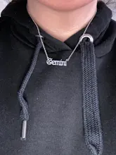 Collar de acero inoxidable con las letras del zodiaco, joyería de 12 Constelaciones, Virgo, Leo, Taurus, Gemini, cáncer, constelaciones inglesas