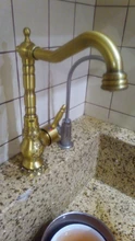 Basin Faucets Deck-Mounted Brass Kitchen Uythner Retro Antique Mix-Tap Single-Handle