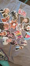 50 Uds Kpop coreano chicos Star JIMIN SUGA V JIN impermeable pegatinas para equipaje Laptop nevera bicicleta coche DIY ídolos calcomanías de los juguetes