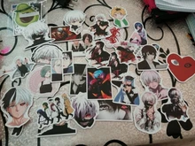 10/30/50/100 Uds Japón Anime Tokyo Ghoul pegatinas de grafiti para el ordenador portátil del cuaderno Ordenador de monopatín equipaje Etiqueta de personajes animados etiqueta engomada