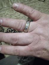 Sifisrri 8mm Acero inoxidable religioso Jesús Cruz anillo ruso Dios nos banda Anillos para los hombres las mujeres joyería cristiana Anillos