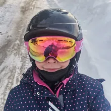 COPOZZ-Gafas de esquí de tamaño pequeño para niños, máscara antiniebla doble UV400, para esquiar, GOG-243