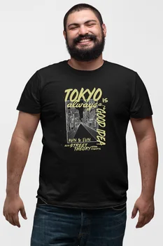 

Angemiel Wear Tokyo Is A Good İdea Black Men 'S Cotton Big Size T-Shirt