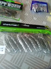 Fishing-Lure Salt-Smell Worms Soft-Bait Carp Bass-Pesca Artificial Silicone with 10pcs