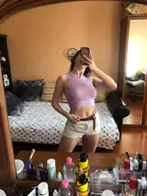 Crop-Tops Fitness Tank Ribbed Knitted Streetwear Candy-Color E-Girl Y2k Women Sexy Summer