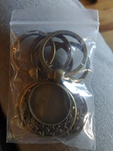 LLavero de Metal con cabujón redondo DIY, 5 unidades/lote, llaveros Vintage hechos a mano para fabricación de joyas Y1001