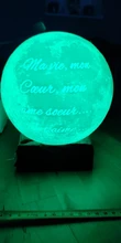 Night-Light Moon-Lamp Gift Photo-Customized 3d-Printing Rechargeable Personality 