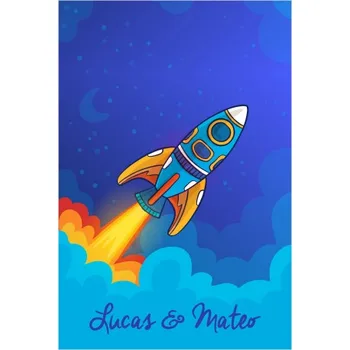 

Blind Iroa Digital Space Rocket! ROLLER BLINDS TRANSLUCENT PERSONALIZED WITH NAME! (100X170)