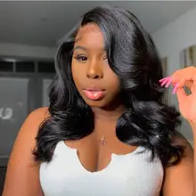 UNice-Peluca de pelo largo ondulado, 4x4 pulgadas, cierre de densidad, 180% y 150% Natural, con línea de pelo Natural prearrancado