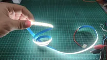 Light Cob-Led-Strip Blue High-Density Flexible Linear-Ribbon Dimmable 3000K DC12V 24V
