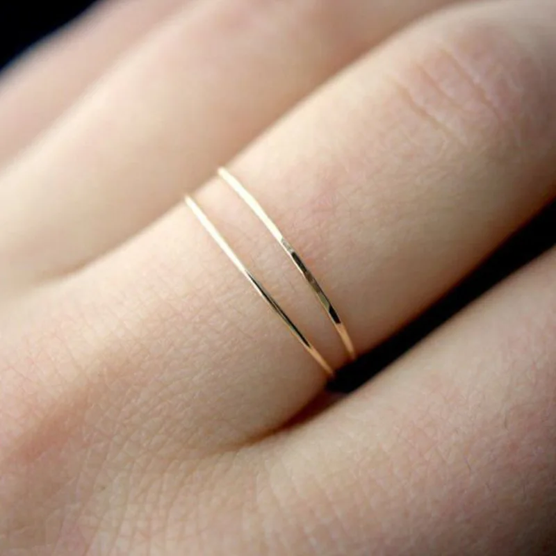 

2019 Skinny ring! Japan and Korea simple style index finger joint ring tail ring female little finger