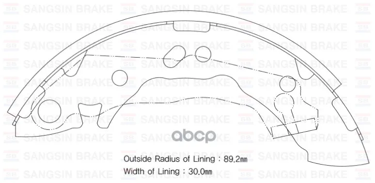 Колодки Тормозные Барабанные Sangsin Brake Sa062 Sangsin brake арт. SA062