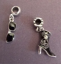 Boosbiy-colgante de cristal con cuentas chapadas en plata para mujer, pulsera con abalorios de corazón, muñeca, marca de bricolaje, 2 uds., gran oferta