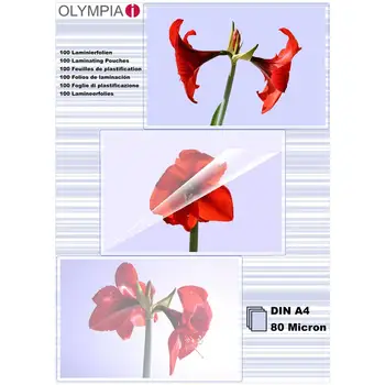 

1x100 DIN A4 80 micron, DIN A4, TrasparenteOlympia7.86