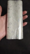 Rollo de tul de 10 yardas y 15cm, tutú de lentejuelas brillantes, decoración de tela para boda, Organza, láser, manualidades, suministros para fiesta de cumpleaños, blanco