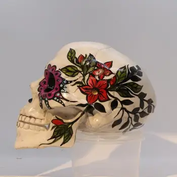 

Hells Angels Custom Handmade Trinket Home Decoration Flowering Skull