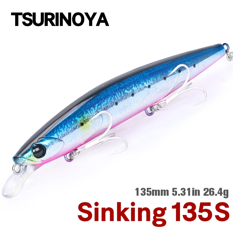 Tsurinoya 釣り用のプロのハードベイト 魚を捕まえるためのルアー ミノー釣り道具 塩水 長距離キャスティング シーバス釣り用 135s 135mm 26 4g Fishing Lures Aliexpress
