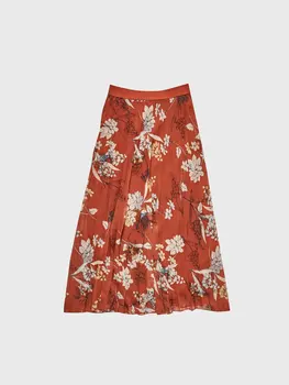 

Pleated Long Chiffon Skirt