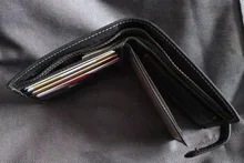 Billetera de cuero genuino con Clip para hombre, billetera pequeña de piel de vaca, monedero bolsa de monedas, 2020