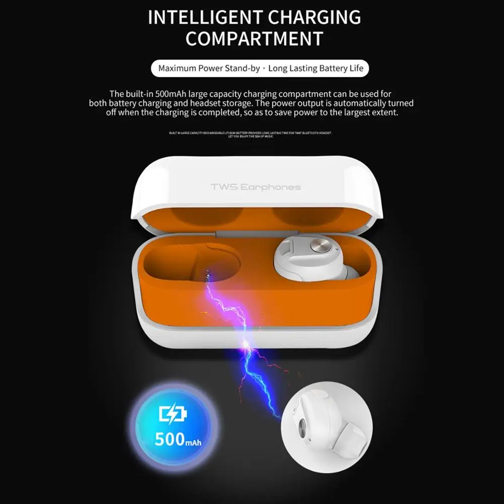 30 шт. D18 кросс-граница 5,0 Беспроводная bluetooth-гарнитура водонепроницаемая Спортивная мини tws с зарядной коробкой гарнитура