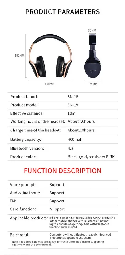 KPHRTEK, оригинальные беспроводные наушники, Bluetooth гарнитура, Складные стерео наушники, игровые наушники с микрофоном для мобильных ПК