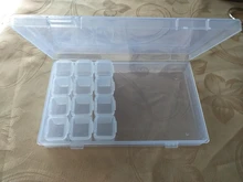 Mordoa-caja de almacenamiento de cuentas de plástico transparente con 28 ranuras, caja organizadora para herramientas de manicura de decoración de uñas, expositor de joyería