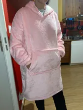 Oversized Hoodie Blanket Sweatshirts Sleeves Giant Winter Fleece with TV Damska Sudadera