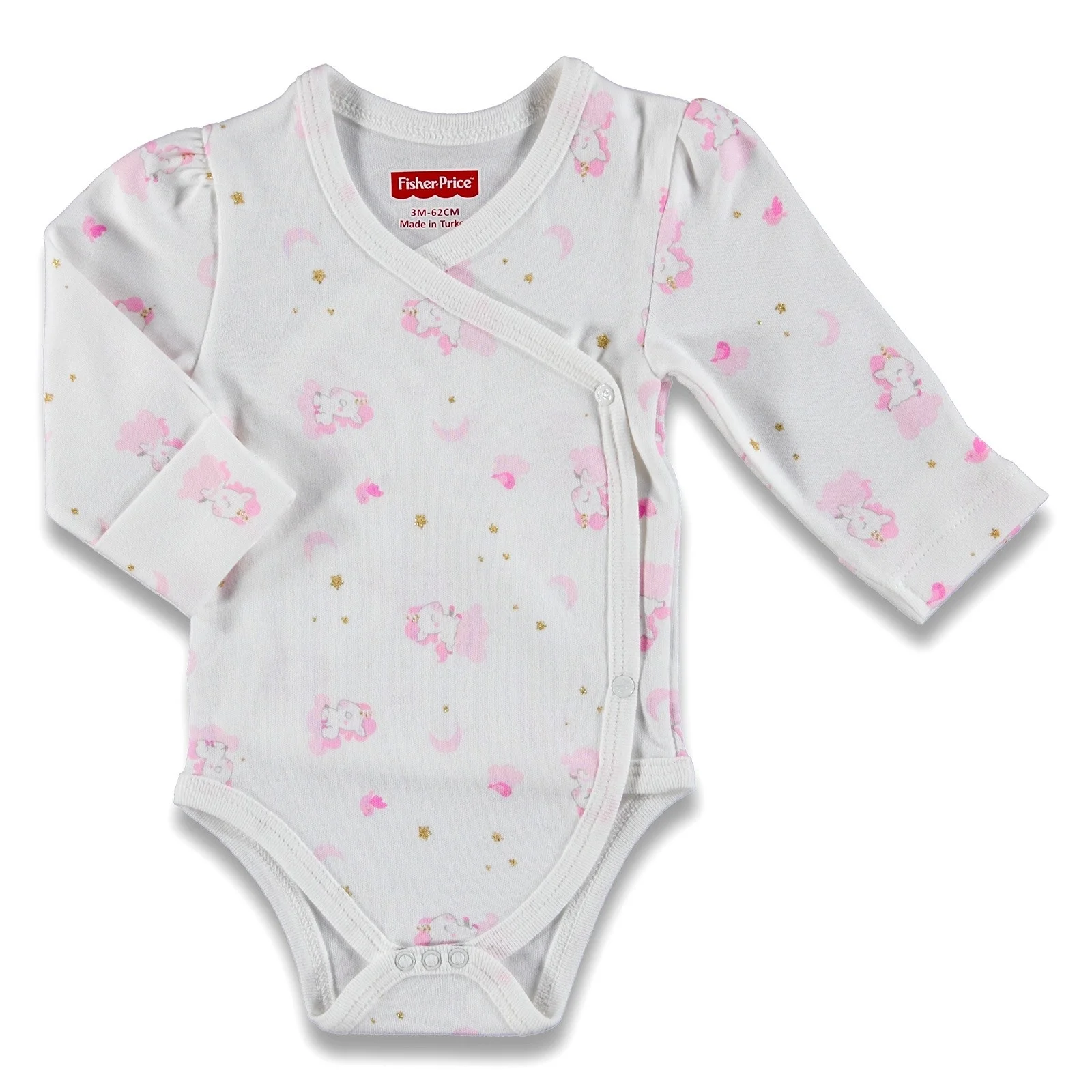 Ebebek Fisher Price/Детские боди с длинными рукавами изображением волшебного единорога| |