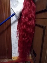 Peluca natural de cabello sintético para mujeres negras, pelo largo de onda de agua de 42 pulgadas, fibra de alta temperatura, Rubio, degradado, marrón