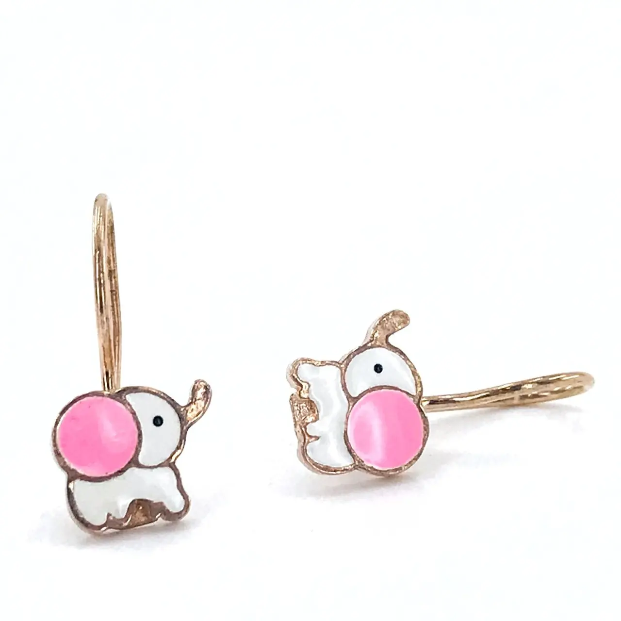 

Pink Filli Gold Model Child Tag Earrings