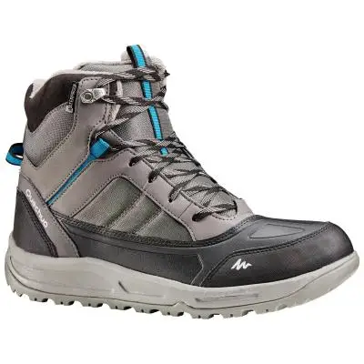 БОТИНКИ МУЖСКИЕ ДЛЯ ЗИМНИХ ПОХОДОВ SH120 WARM MID QUECHUA Decathlon - Цвет: Серый