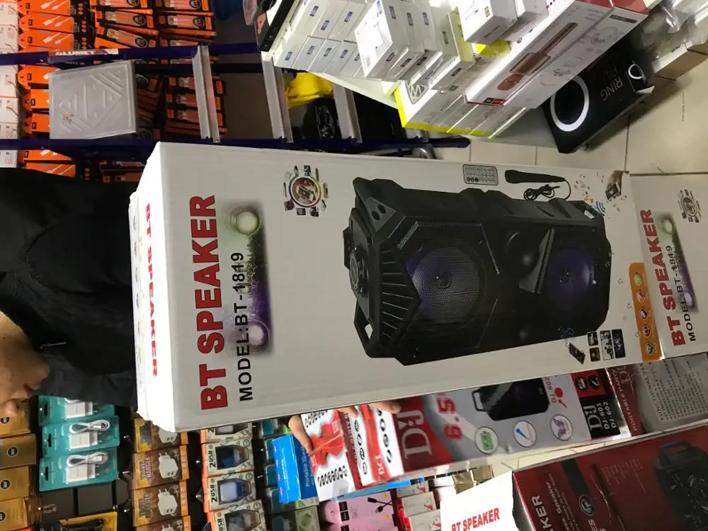 Гигантский Большой BT динамик 1819 USB Bluetooth комбо усилитель звука сабвуфер уличный