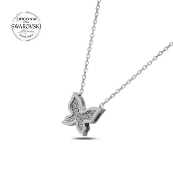 

Angemiel 925 Silver Swarovski Zirconia Cubic Zirconia Butterfly Pendant