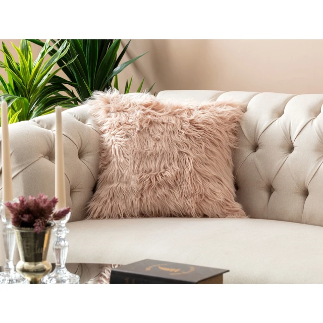 Decorative Pillows Pink Fluffy  Cushion Cover Decorative Fur - 1pc 50 50cm  Cushions - Aliexpress