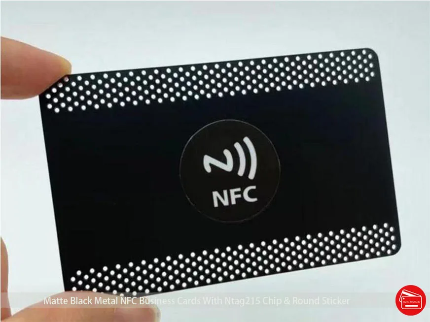 NFC Business Card - Black Metal (customized with your name OR logo)