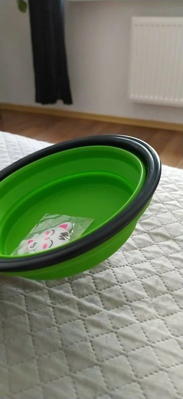 Folded Silicone Pet Dog Bowl 350ml and 1000ml photo review