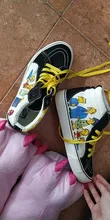 Zapatillas de lona con estampado de dibujos animados para hombre y mujer, zapatos vulcanizados de alta calidad para monopatín, primavera y verano