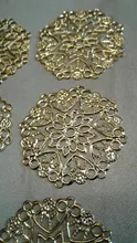 Envío gratis de envolturas de filigrana conectores regalo de artesanía metálica decoración DIY 3,5 cm 5,0 CM