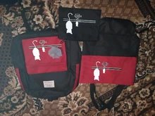 Panelled Shoulder-Bag Backpack Female Canvas Girl FUNMARDI Women for Patchwork Cat-Pattern