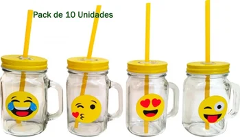 

Pack 10 Mugs Emoticons Jar with lid and Cane. 420 ml. Details Comunion