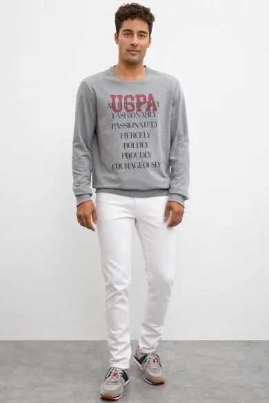 U.S. POLO ASSN. Серый Обычная Толстовка